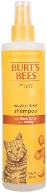 Burt's Bees for Pets Waterless Cat Shampoo for Cats with Shea Butter and Honey - A No Rinse Dry Kitten Shampoo, Gentle Cat Grooming Supplies for Pet Cleaning, Kittens & Indoor Cats, 10 Fl Oz