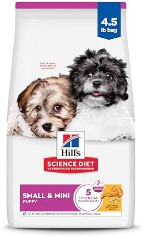 Hill's Science Diet Puppy Small & Mini Breeds Dry Dog Food, Chicken, Brown Rice, & Barley, 4.5 lb Bag