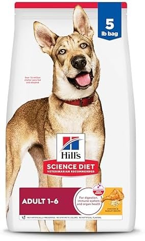 Hill's Science Diet Adult 1-6, Adult 1-6 Premium Nutrition, Dry Dog Food, Chicken & Barley, 5 lb Bag