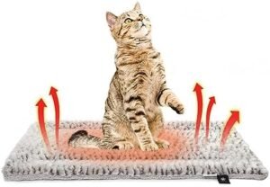 Self Heating Cat Pad Self Warming Cat Bed 22" x 17" Thermal Mat Extra Warm Pet Mat for Outdoor and Indoor Large Kittens Small Puppy Pets