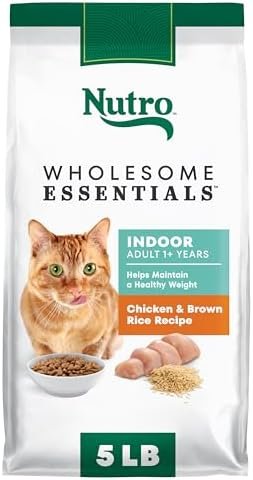 Nutro Wholesome Essentials Indoor Dry Cat Food, Chicken & Brown Rice Recipe, 5 lb. Bag