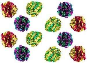 Original Mylar Crinkle Balls Cat Toys - 12 Pack